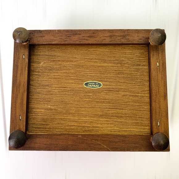 Antique Vintage Wood Jewelry Box, Made in Japan - Picture 14 of 14